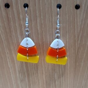 Candy Corn Dangle Earrings